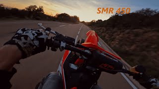 KTM SMR 450 2023 afternoon mountain run  RAW Sound [upl. by Annai]