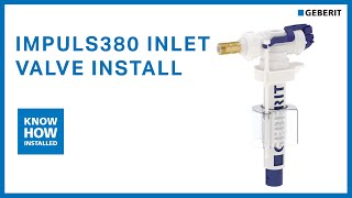 Geberit IMPULS380 Inlet Valve Installation [upl. by Yvon]