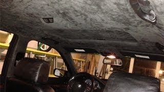 BMW E39 Headliner Replacement DIY [upl. by Llerdnek]