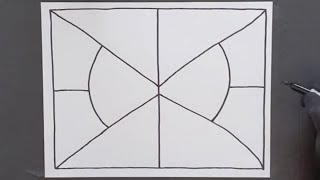 Black and White Line Art for Beginners  3D LINE ILLUSION DRAWING [upl. by Aicirtap238]