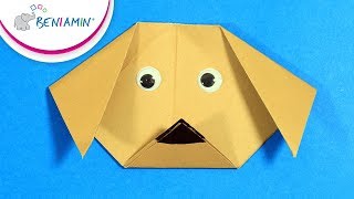 Pies Origami 🐶 Głowa Psa 🐶 Diy Beniamin [upl. by Tewfik]