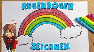 Regenbogen einfach malen für Kinder  ab 4 Jahren  Malen mit Evi  deutsch [upl. by Arais396]