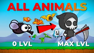 LEVEL 0 🔰 ALL ANIMALS EVOLUTION  EvoWorldio [upl. by Pliam728]