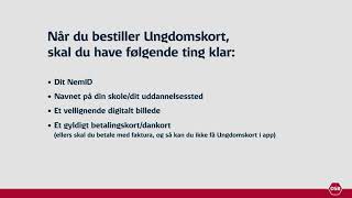 Sådan bestiller du Ungdomskort  DSB [upl. by Leund]