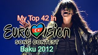 Eurovision 2012  My Top 42 [upl. by Asirram]