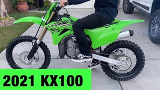 Kawasaki kx100 2021  Start Up [upl. by Meesak]