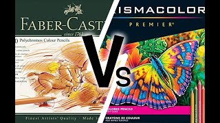 PRISMACOLOR Vs FABER CASTELL POLYCHROMOS wax based or oil based color pencils which ones are better [upl. by Jezabel953]