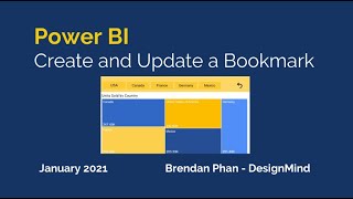 Power BI Create and Update a Bookmark [upl. by Benni]