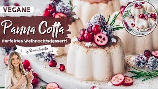 Zimt Panna Cotta ohne Gelatine ♡ Schnelles 5 Minuten Dessert für Weihnachten ♡ Vegetarisch Vegan ♡ [upl. by Anav]