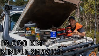 TOYOTA 1HZ SIMPLE 10K SERVICE  How I Keep the Troopy Maintained and Healthy While Touring Full Time [upl. by Trescha]