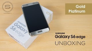 Samsung Galaxy S6 Edge Gold Platinum Unboxing  SuperSaf TV [upl. by Yewed]