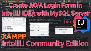 IntelliJ IDEA with MySQL Programming LOGIN FORM with MySQL Server Database [upl. by Atinyl]