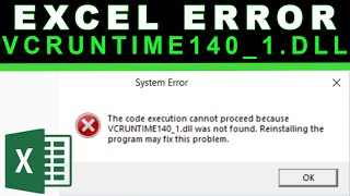 Excel error vcruntime1401dll [upl. by Balmuth626]