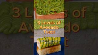 3 levels of avocado toast 🥑shorts [upl. by Nalat]