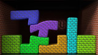 Softbody Tetris V38  Minecraft amp Christmas VERSION ❤️ C4D4U [upl. by Garibull175]