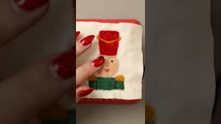 Cracking on with Christmas felts 🎄 The Nutcracker Christmas Card needle felting tutorial is live [upl. by Mathias]