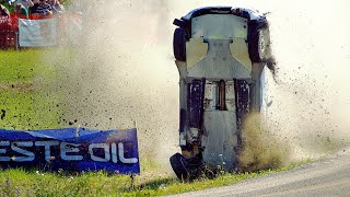 Craig Breen´s huge crash amp roll in Ouninpohja  WRC Rally Finland 2012 [upl. by Aileduab]