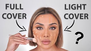 DIFFERENCE BETWEEN LIGHT AND FULL COVERAGE FOUNDATION  NINA UBHI [upl. by Retsek]