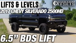 Lift amp Levels 2017 Chevy Silverado 2500HD 65quot BDS Lift [upl. by Ruenhs]