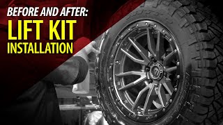 BEFORE amp AFTER 2021 Dodge Ram 1500  LIFT KIT amp WHEEL INSTALL [upl. by Eiramnerual]