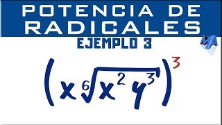 Potenciación de radicales  Ejemplo 3 [upl. by Arammahs]