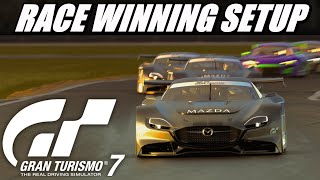 Gran Turismo 7  Race Winning Setup Dominate With My Mazda RX Vision Setup  Race Advice Daytona [upl. by Eceer]