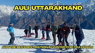 Auli After Snowfall  Auli Heavy Snowfall  Auli the best destination in winter for travelers [upl. by Ahsiekim]