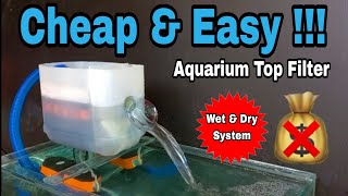 Aquarium top filter DIY  Fish tank filter DIY [upl. by Arama]