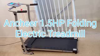 ANCHEER Folding Treadmill Treadmills for Home with LCD Exercise Computer and Heart Rate Grips [upl. by Tarryn691]