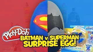 KidCity Opens Batman vs Superman PlayDoh Surprise Eggs [upl. by Eninahs]