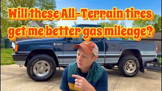 Mud Tires vs Allterrain Tires MPG test [upl. by Hanad]