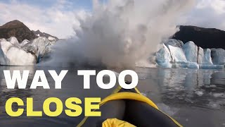 We almost DIED in Spencer Glacier calving  Alaska 2019 [upl. by Llertak610]