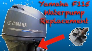 Yamaha F115 Water Pump Replacement [upl. by Einatsed]