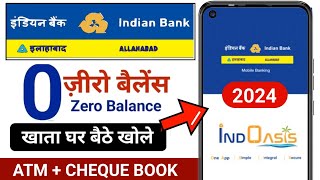 Indian Bank Zero Balance Account Opening Online  Indian Bank Savings Account Opening Online [upl. by Sontich417]