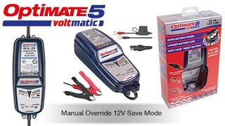 OptiMate 5 VoltMatic EN Manual Override 12V Save Mode [upl. by Vaughn]