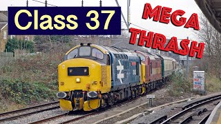 Class 37 Diesel Locomotive Mega Thrash Compilation 20152017 [upl. by Heyward654]