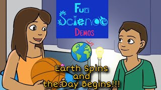 What Causes Day and Night Earth Spins amp Day Begins [upl. by Jemie]