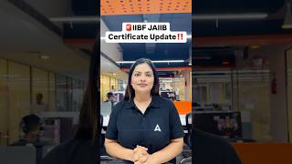 IIBF JAIIB Certificate Update jaiibexampreparation caiibexampreparation [upl. by Rizika]