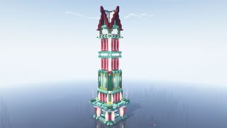 How to build Prismarine Tower  Minecraft tutorial [upl. by Ahtael]