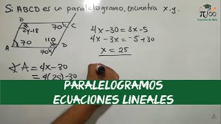 Paralelogramos  Hallar el valor de X y Y [upl. by Gem732]