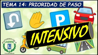 INTENSIVO PERMISO B  TEMA 14 PRIORIDAD DE PASO [upl. by Qerat]