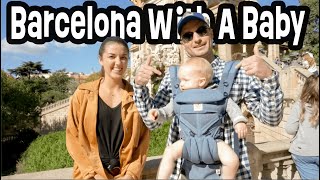 Exploring BARCELONA with a BABY  Hostel and Tour Review  Barcelona Travel Vlog [upl. by Eivlys]