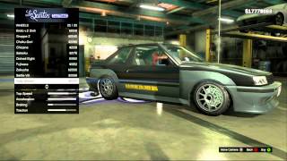 GTA V  How to make a drift car  Some drifting at the end [upl. by Aihsakal]