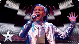 Golden girl Fayth Ifil STANDS UP with her GLITTERING voice  SemiFinals  BGT 2020 [upl. by Yelkrab]