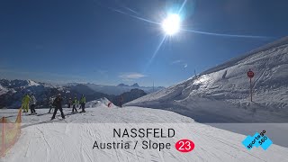 038 Nassfeld – SkiLuuz  Slope 23 LärchenbodenAbfahrt  A lot of variation [upl. by Gillan]