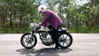 Yamaha SR400 Café Racer Custom  2015 model review [upl. by Aneleve472]