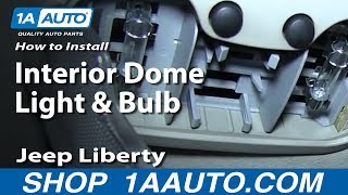 How To Replace Interior Dome Light and Bulb 0207 Jeep Liberty [upl. by Juta]