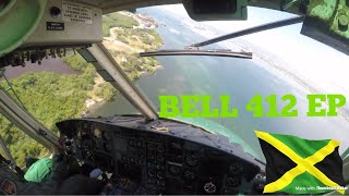 Helicopter flying Bell 412 EP Amazing Cockpit View [upl. by Foy]