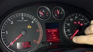 Audi A3 Oil Service Indicator Reset [upl. by Maillliw]