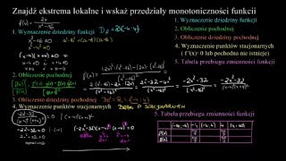 Ekstrema i monotoniczność funkcji jednej zmiennej 1 [upl. by Natica]